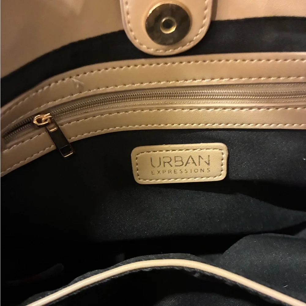 Urban Expressions Tan Woven‎ Shoulder Bag